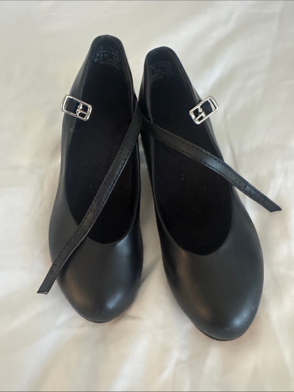 Classic Black character shoes with Cross Strap